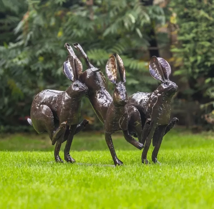 Recycled Metal Hares